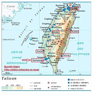 Carte de Taiwan